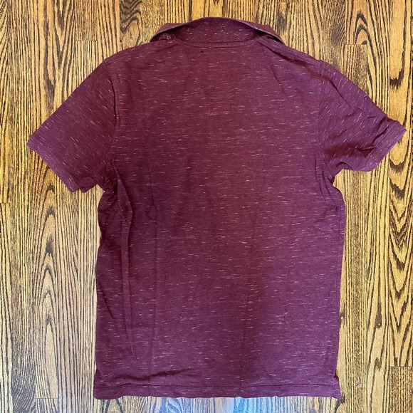 Denver Hayes Modern Fit Polo Sz M Burgundy - Picture 4 of 4